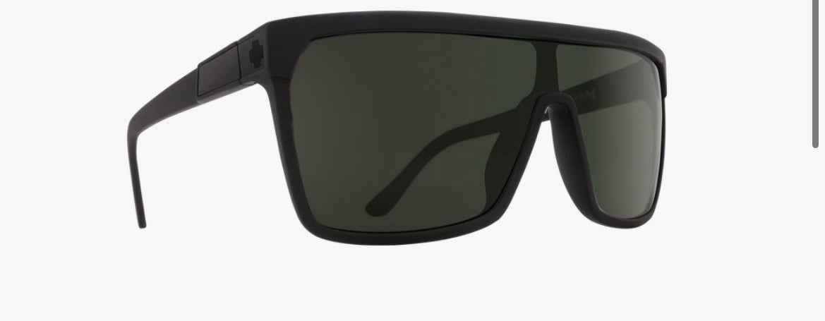 Spy sunglasses flynn black matte black happy gray green