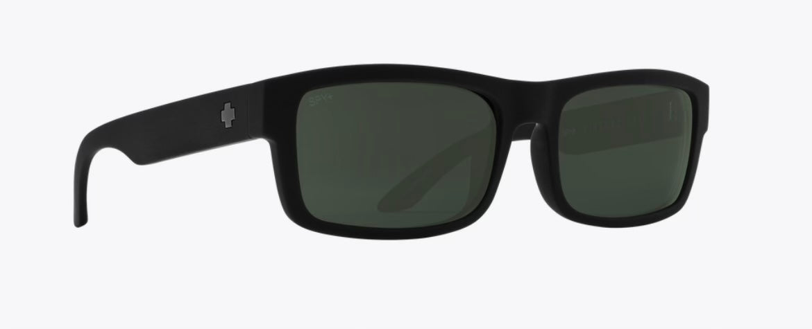 Spy sunglasses discord lite soft matte black happy gray green polar