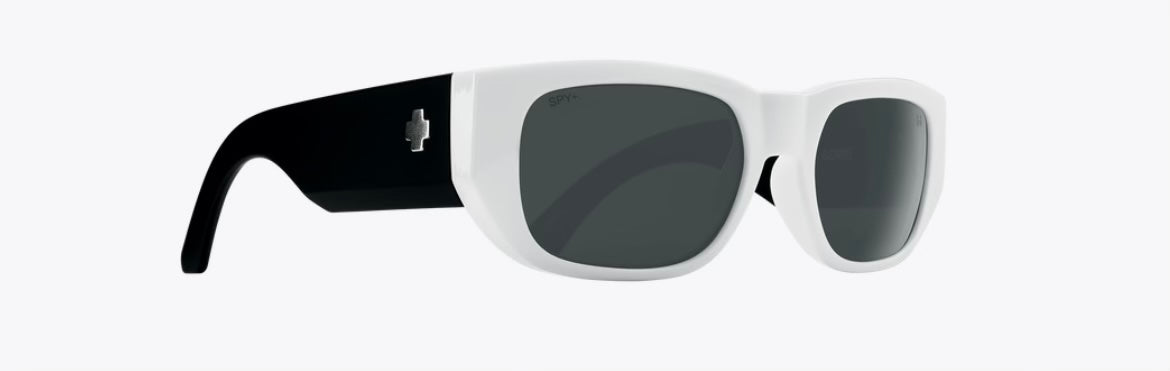 Spy sunglasses genre white happy gray with black mirror
